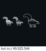 Skunk icon. Grey set .. Skunk icon. It is grey set . Стоковая иллюстрация, агентство Ingram Publishing / Фотобанк Лори