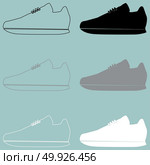 Running shoes or jogging shoes.. Running shoes or jogging shoes set. Стоковая иллюстрация, агентство Ingram Publishing / Фотобанк Лори