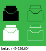 Documents archieve or drawer icon  Black and white color set . Documents archieve or drawer icon . Black and white color set . Стоковая иллюстрация, агентство Ingram Publishing / Фотобанк Лори