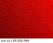 Christmas red background with Golden dots decorations and Gold glitters. Vector Illustration. Стоковая иллюстрация, агентство Ingram Publishing / Фотобанк Лори