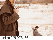 duel between cowboys. affair of honor. Стоковое фото, агентство Ingram Publishing / Фотобанк Лори