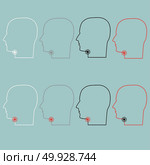 Head with sore throat icon.. Head with sore throat icon set. Стоковая иллюстрация, агентство Ingram Publishing / Фотобанк Лори