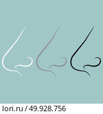 Nose white grey black colour icon.. Nose white grey black colour icon set. Стоковая иллюстрация, агентство Ingram Publishing / Фотобанк Лори