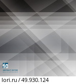 Abstract geometric overlay on black background with diagonal stripes. Technology and dynamic motion. For ad, print, brochure, flyer, poster, magazine, booklet, leaflet. Vector illustration. Стоковая иллюстрация, агентство Ingram Publishing / Фотобанк Лори