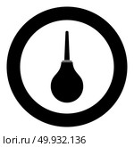 Enema black icon in circle vector illustration isolated flat style . Стоковая иллюстрация, агентство Ingram Publishing / Фотобанк Лори