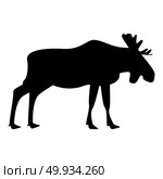 Moose elt icon black color vector illustration flat style simple image. Стоковая иллюстрация, агентство Ingram Publishing / Фотобанк Лори