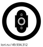Doorbell icon black color vector illustration simple image flat style. Стоковая иллюстрация, агентство Ingram Publishing / Фотобанк Лори