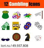 Gambling icon set. Color  design. Vector illustration. Стоковое фото, агентство Ingram Publishing / Фотобанк Лори