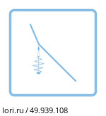 Icon of  fishing feeder net. Blue frame design. Vector illustration. Стоковое фото, агентство Ingram Publishing / Фотобанк Лори