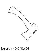 Icon of camping axe. Thin line design. Vector illustration. Стоковая иллюстрация, агентство Ingram Publishing / Фотобанк Лори