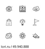 we accept , coin , graph , cloud , flag , bag, idea , wallet, ic , golem ,icon, vector, design,  flat,  collection, style, creative,  icons. Стоковая иллюстрация, агентство Ingram Publishing / Фотобанк Лори