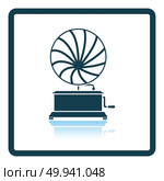 Gramophone icon. Shadow reflection design. Vector illustration. Стоковое фото, агентство Ingram Publishing / Фотобанк Лори