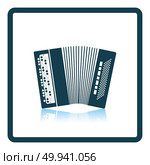 Accordion icon. Shadow reflection design. Vector illustration. Стоковое фото, агентство Ingram Publishing / Фотобанк Лори
