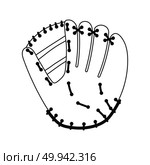 Baseball glove icon. Thin line design. Vector illustration. Стоковая иллюстрация, агентство Ingram Publishing / Фотобанк Лори