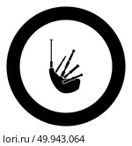 Bagpipes icon black color in round circle vector illustration. Стоковая иллюстрация, агентство Ingram Publishing / Фотобанк Лори