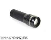 LED flashlight switched on, isolated on white. Стоковое фото, агентство Ingram Publishing / Фотобанк Лори