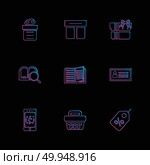 giftboxes , gifts , christmas , birthdays , dollar,  shopping, compass , checkboxes , search , chart , time , map , icon, vector, design,  flat,  collection, style, creative,  icons. Стоковая иллюстрация, агентство Ingram Publishing / Фотобанк Лори
