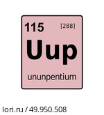 Chemical element of periodic table. Стоковая иллюстрация, иллюстратор Максим Гребешков / Фотобанк Лори