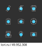 money , navigation , clipboard , basketball , wrench , mouse , keys , clipbaord , ball , sports , bsketball , navigation , money, eps icons set vector ,icon, vector, design,  flat,  collection, style, creative,  icons. Стоковая иллюстрация, агентство Ingram Publishing / Фотобанк Лори