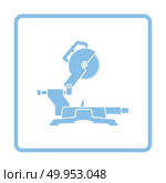 Circular end saw icon. Blue frame design. Vector illustration. Стоковое фото, агентство Ingram Publishing / Фотобанк Лори