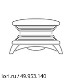 Icon of Solarium. Thin line design. Vector illustration. Стоковая иллюстрация, агентство Ingram Publishing / Фотобанк Лори
