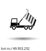 Icon of tipper. White background with shadow design. Vector illustration. Стоковая иллюстрация, агентство Ingram Publishing / Фотобанк Лори