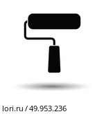 Icon of construction paint brushes. White background with shadow design. Vector illustration. Стоковая иллюстрация, агентство Ingram Publishing / Фотобанк Лори