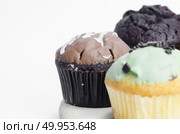 set of muffin cake isolated on white. Стоковое фото, агентство Ingram Publishing / Фотобанк Лори