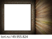 room interior vintage wall, wood floor and white blank placard background. room interior vintage wall, wood floor and white blank placard b. Стоковое фото, агентство Ingram Publishing / Фотобанк Лори