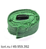 green trousers belt isolate on white. Стоковое фото, агентство Ingram Publishing / Фотобанк Лори