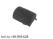 black camera lens bag isolated on white. Стоковое фото, агентство Ingram Publishing / Фотобанк Лори