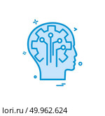 Artificial brain circuit intelligence icon vector design. Стоковая иллюстрация, агентство Ingram Publishing / Фотобанк Лори