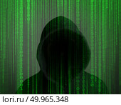 Young hacker working hard on solving online password codes conce. Young hacker working hard on solving online password codes concept. Стоковое фото, агентство Ingram Publishing / Фотобанк Лори