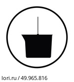 Icon of bucket. Thin circle design. Vector illustration. Стоковая иллюстрация, агентство Ingram Publishing / Фотобанк Лори