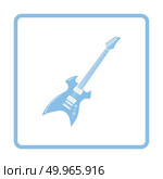 Electric guitar icon. Blue frame design. Vector illustration. Стоковое фото, агентство Ingram Publishing / Фотобанк Лори