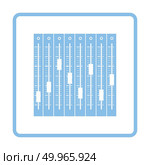 Music equalizer icon. Blue frame design. Vector illustration. Стоковое фото, агентство Ingram Publishing / Фотобанк Лори