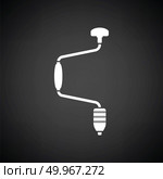 Auger icon. Black background with white. Vector illustration. Стоковая иллюстрация, агентство Ingram Publishing / Фотобанк Лори