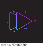 Forward Media icon design vector . Стоковая иллюстрация, агентство Ingram Publishing / Фотобанк Лори