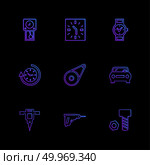 jack hammer , nut , bolt , Watch , time , clock , alaram , day , timers , icon, vector, design,  flat,  collection, style, creative,  icons , setting , gear , . Стоковая иллюстрация, агентство Ingram Publishing / Фотобанк Лори