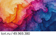 AI Generative Abstract acrylic paint Colored Wavy Background, Futuristic Animation stains. Стоковое AI-видео, аниматор Spirit River / Фотобанк Лори