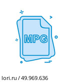 MPG file type icon design vector. Стоковая иллюстрация, агентство Ingram Publishing / Фотобанк Лори
