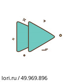 Forward Media icon design vector . Стоковая иллюстрация, агентство Ingram Publishing / Фотобанк Лори