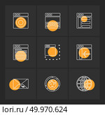 website , web , user interface , web app , internet , website , dwonloading , uploading, user design , icon, vector, design,  flat,  collection, style, creative,  icons , . Стоковая иллюстрация, агентство Ingram Publishing / Фотобанк Лори