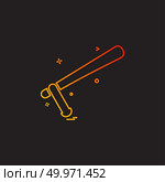 baton nightstick police baton stick truncheon icon vector design. Стоковая иллюстрация, агентство Ingram Publishing / Фотобанк Лори