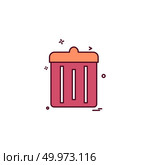 Dustbin icon design vector. Стоковая иллюстрация, агентство Ingram Publishing / Фотобанк Лори
