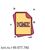 KMZ file type icon design vector. Стоковая иллюстрация, агентство Ingram Publishing / Фотобанк Лори