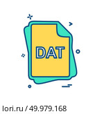 DAT file type icon design vector. Стоковая иллюстрация, агентство Ingram Publishing / Фотобанк Лори