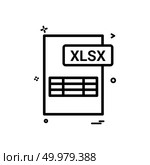 xlsx file format icon vector design. Стоковая иллюстрация, агентство Ingram Publishing / Фотобанк Лори
