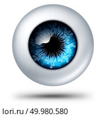 AI artificial intelligence technology symbol biometric security scanning concept as personal data tech as a human eye with electronic circuit technologies as a 3D illustration. Стоковое фото, агентство Ingram Publishing / Фотобанк Лори