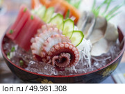 Japanese Sashimi set, Japanese food. Стоковое фото, агентство Ingram Publishing / Фотобанк Лори